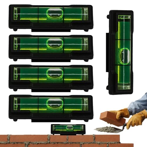 Monozoz Kleines Nivellierwerkzeug | Auswuchtkalibrator 5-teiliges Set – Vertikale horizontale Wasserwaage für Holzbearbeitung, Bastelregale von Monozoz