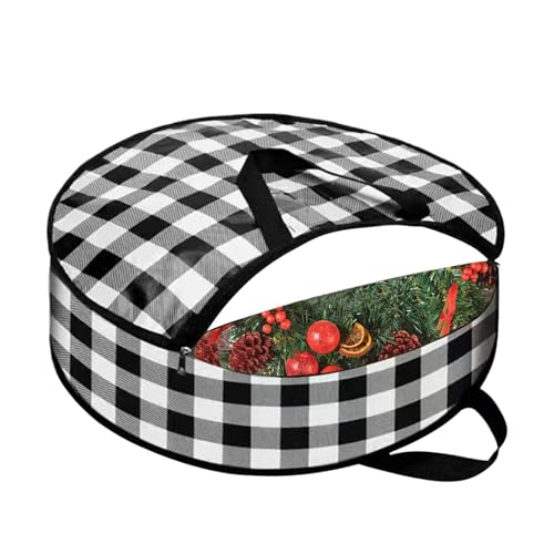 Monozoz -Behälter-Tasche, staubdichte Tasche für Kranzaufbewahrung, Girlande, Behälter mit Griff, Halloween, Osterkranz, Organizer für Keller, Garage Monozoz -Behälter-Tasche, staubdichte Tasche für Kranzaufbewahrung, Girlande, Behälter mit Griff, Halloween, Osterkranz, Organizer für Keller, Garage von Monozoz