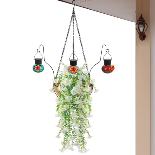 Monozoz Künstliche Blumen für den Außenbereich, bunte Kunstblumen mit Vogelfutterstation – künstliche Pflanzen für Hinterhof, Vogelbeobachtung, Frühling, Herbst, Haustür, Wand, Deck, Veranda, Pavillon Monozoz Künstliche Blumen für den Außenbereich, bunte Kunstblumen mit Vogelfutterstation – künstliche Pflanzen für Hinterhof, Vogelbeobachtung, Frühling, Herbst, Haustür, Wand, Deck, Veranda, Pavillon von Monozoz