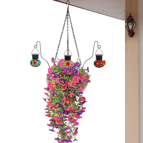 Monozoz Künstliche Blumen für den Außenbereich, realistische Kunstblumen mit Vogelfutterstation – Heimdekoration, Akzente für Pavillon, Herbst, Veranda, Terrasse, Dekoration für den Außenbereich Monozoz Künstliche Blumen für den Außenbereich, realistische Kunstblumen mit Vogelfutterstation – Heimdekoration, Akzente für Pavillon, Herbst, Veranda, Terrasse, Dekoration für den Außenbereich von Monozoz