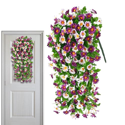 Monozoz Künstliche für den Außenbereich, 50 cm, lichtbeständig, Gänseblümchen, wetterfest, realistische Seide, lebensechte Pflanzendekoration für Innenbereich, , Garten von Monozoz