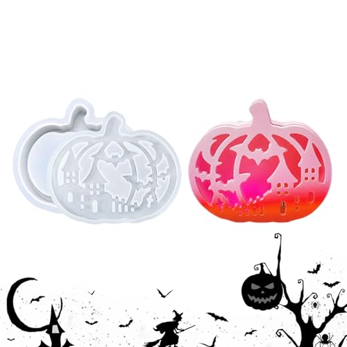 Monozoz Kürbis-Silikonform – Kürbis-Tischlampen-Silikonform – Harzguss-Bastelbedarf für Halloween-Dekorationen, Gips, Epoxidwachs, Teelichthalter, Tischaufsätze Monozoz Kürbis-Silikonform – Kürbis-Tischlampen-Silikonform – Harzguss-Bastelbedarf für Halloween-Dekorationen, Gips, Epoxidwachs, Teelichthalter, Tischaufsätze von Monozoz
