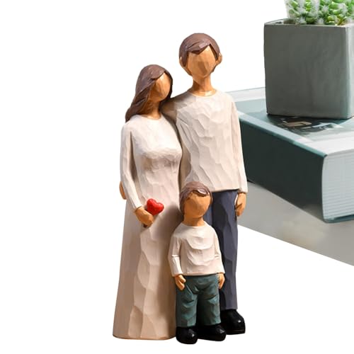 Monozoz Kunstharz-Figur, elegante Tischdekoration, Harzfigur, Statue – kreative Familien-Heimdekoration, Bastelständer, Skulptur für Bücherregal von Monozoz