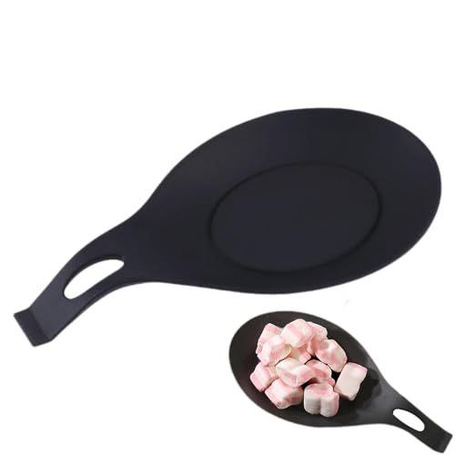 Monozoz Löffelablage, Silikon-Essstäbchen, Tablett, Löffel-Pad, Utensilienablage, Löffelablage, flexible Löffelgabelmatte für Löffel, Spatel, Zange, Küchentheke, Arbeitsplatte von Monozoz