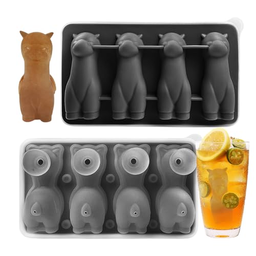 Monozoz Lustige Eisformen – Eiswürfelbereiter, Alpaka-Form, 4 Mulden, Silikon-Schokoladenform, Küchenhelfer für Whiskey, Cocktails, Tee, Kaffee Monozoz Lustige Eisformen – Eiswürfelbereiter, Alpaka-Form, 4 Mulden, Silikon-Schokoladenform, Küchenhelfer für Whiskey, Cocktails, Tee, Kaffee von Monozoz