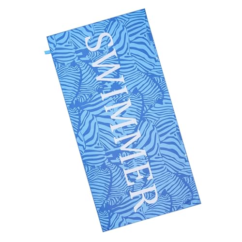 Monozoz Mikrofaser-Pool-Handtuch, 150 x 70 cm, leicht, schnell trocknend, wendbares Handtuch für Reisen, Sport, Schwimmen, Camping, Picknick, Yoga, Fitnessstudio von Monozoz