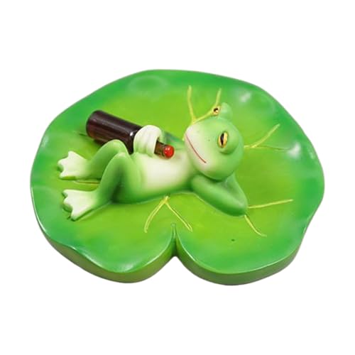 Monozoz Mini-Frosche – leichte Miniatur- -Figuren, realistische kleine Tierdekoration, Ornament für den Außenbereich, Bücherregal, Terrarium, Hof, Schreibtisch, Terrasse, Zuhause von Monozoz