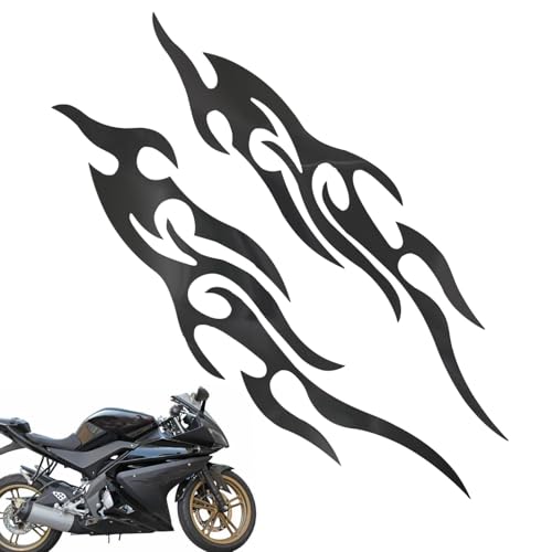 Monozoz Motorrad-Aufkleber und Aufkleber, Flammenmuster, coole Auto-Aufkleber, wasserdicht, cooles Emblem für Stoßstange, Werkzeugkasten, Briefkasten, Fenster, Boot, Skateboard Monozoz Motorrad-Aufkleber und Aufkleber, Flammenmuster, coole Auto-Aufkleber, wasserdicht, cooles Emblem für Stoßstange, Werkzeugkasten, Briefkasten, Fenster, Boot, Skateboard von Monozoz