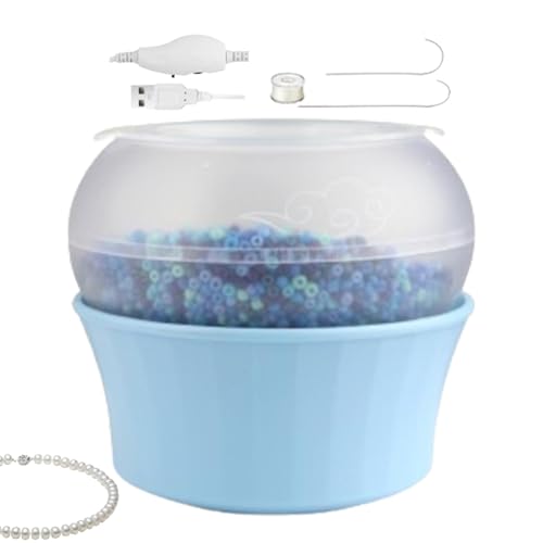 Monozoz Perlenspinner-Set, elektrischer USB-Perlenspinner – Automatischer elektrischer Perlenspinner zur Herstellung von Armbändern, Halsketten, zeitsparend für die Schmuckherstellung von Monozoz