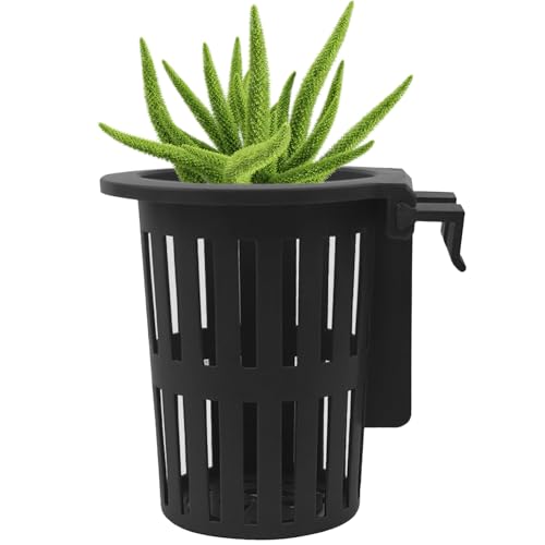 Monozoz Pflanzenhalter für Aquarien, schwimmender Korb, Dekoration, Hydrokultur-Befestigung für Fenster, Dusche, Garten, Bücherregal im Freien von Monozoz