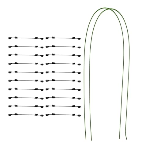 Monozoz Pflanzenstecker und Stützen, Pflanzenstecker Innen, biegbarer Metallhalter mit Clips für Laubhof, Gewächshaus, Landschaft, Rasen, Orchidee, Gemüse, Innengarten von Monozoz