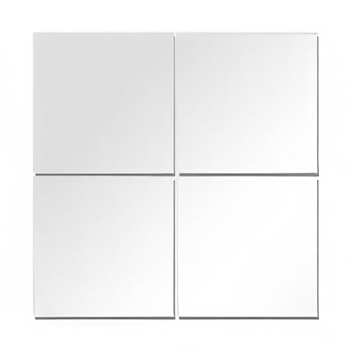 Monozoz Reflektierender Acryl-Aufkleber, quadratisch, reflektierende Wand-Acrylplatte, unzerbrechlicher Klebstoff, kein Glas, für Kinderzimmer, Zuhause, Fitnessstudio, Wand, Tür, Basteldekoration von Monozoz