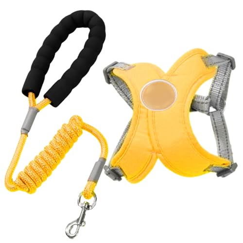 Monozoz Reflektierendes Hundegeschirr, kein Ziehen, verstellbares Welpenseil, reflektierendes Outdoor-Welpen-Trainingszubehör für kleine und mittelgroße Hunde von Monozoz