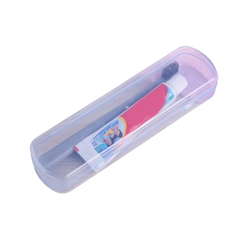 Monozoz Reiseetui für Zahnbürsten, tragbare Bürstenaufbewahrungsbox, auslaufsicher, hygienischer Zahnbürstenhalter für Reisen, Camping, , Autoreise, Waschbecken, Waschtisch von Monozoz