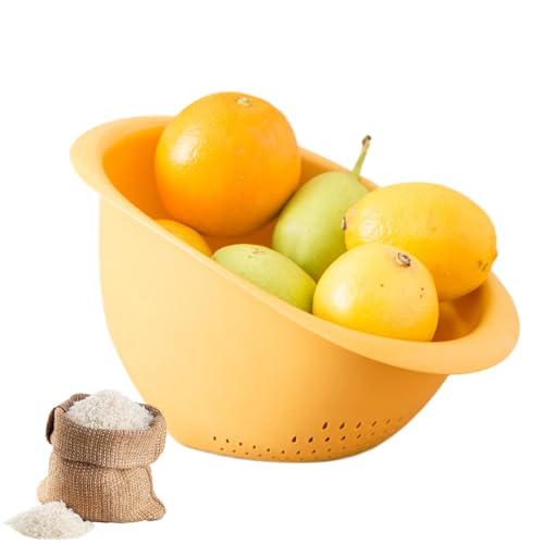 Monozoz Reissieb | Abtropfgestell für Lebensmittel | Großes Fassungsvermögen Sieb zum Waschen von Gemüse, Obst und Reis zum Abtropfen von gekochten Nudeln von Monozoz