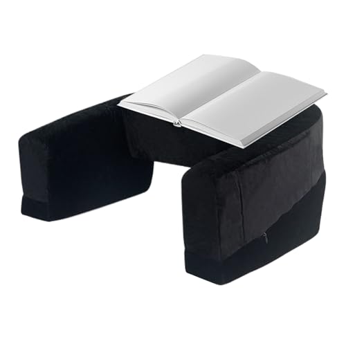Monozoz Schoßkissen – Lesekissen für Bett mit Seitentasche, ergonomisches Kissen für Erwachsene, Arbeit, Arbeitszimmer, Bett, Sofa, Boden, Wohnheim, Wohnzimmer, Schlafzimmer von Monozoz