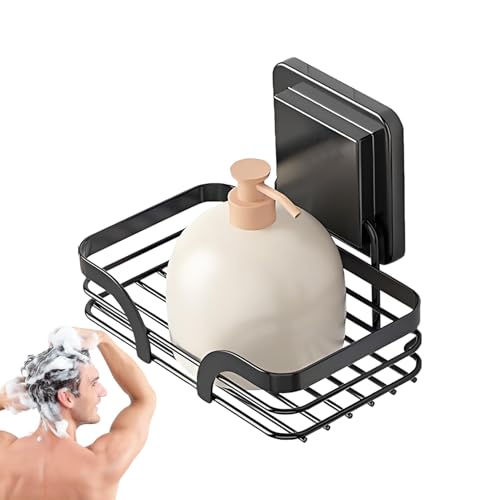 Monozoz Seifenhalter mit Saugnapf, Wandmontage, kein Bohren, Edelstahl, mit Haken, beschichtet, wasserdicht, modern, platzsparend, für Dusche, Wand, Küche von Monozoz