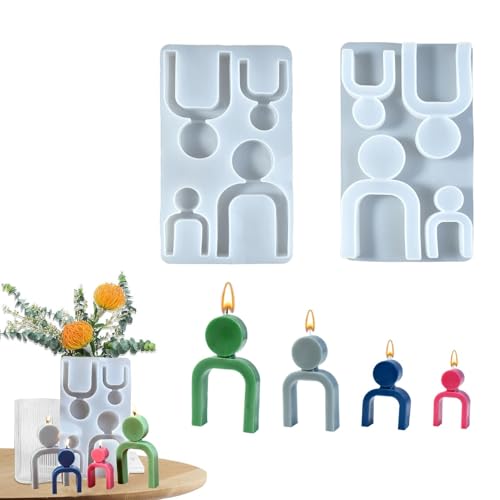 Monozoz Silikon-Kerzenformen – Kerzenform, Kunstharz, kreative Silikonform, Bastelformen, leicht zu lösen, antihaftbeschichtet, Schreibtisch-Ornamente zum Gießen von Monozoz
