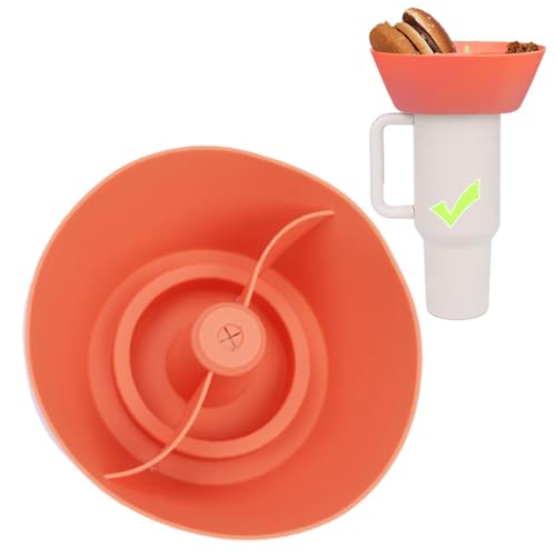 Monozoz Silikon-Snackbecher, hochtemperaturbeständig, geruchlos, Snackschale, tragbarer Snack-Teller, Silikonplatte für Kinder und Reisen von Monozoz