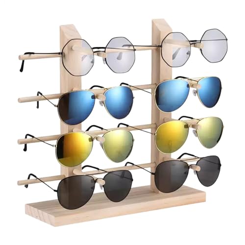 Monozoz Sonnenbrillenständer aus Holz, für mehrere Brillen, Brillenständer, abnehmbarer Brillenständer für Herren, Damen von Monozoz