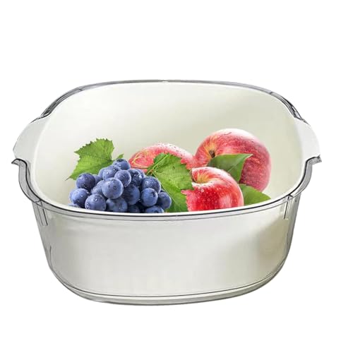 Monozoz Spülbeckensieb – Sieb, Schüssel, Lebensmittelsieb, Gemüse-Waschkorb, Sieb, Abtropfsieb, Abseihen und Spülen von Gemüse, Obst, Nudeln von Monozoz
