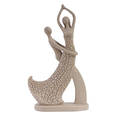 Monozoz Statue tanzendes Paar – moderne Figur aus Kunstharz – Paardekoration, Kunstskulptur, ästhetische Statue für Zuhause, Tisch, Bücherregal, Schreibtisch von Monozoz