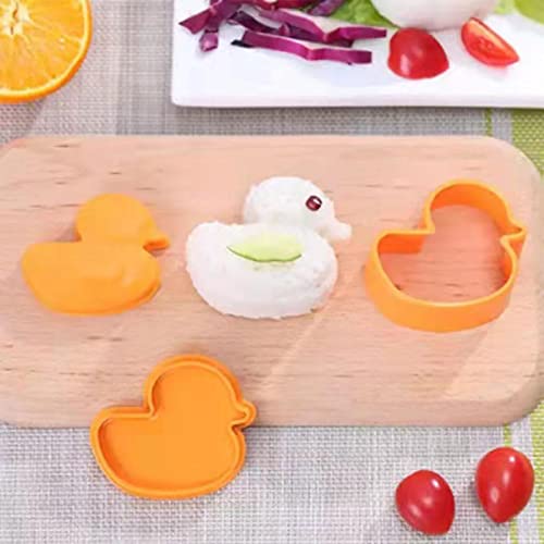 Monozoz Sushi Reis Mold, Entenreisform, Niedliche Cartoon Enten Reisbällchen Form, Lustige Ausstechformen In Entenform Zum Selbermachen, Selbstgemachte Sandwich Plätzchen Reisbällchen Form Für Kinder von Monozoz