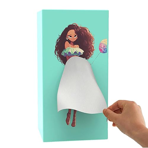 Monozoz Taschentuchbox Halter Lady Rock – Kurzer Rock Mädchen Taschentuchbox – Mädchen Gesicht Taschentuchbox Wohnzimmer, Schlafzimmer, Servietten, Gesichtspapier von Monozoz