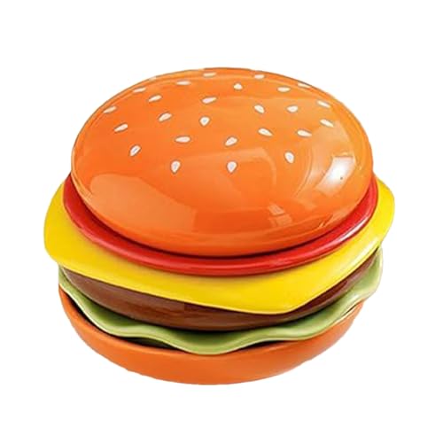 Monozoz Teller-Set, Dip-Soßenteller, 6-lagig, stapelbar, Küche, Geschirr, Burgerform, Beilagen, Dessertgeschirr für Party und Hochzeit von Monozoz
