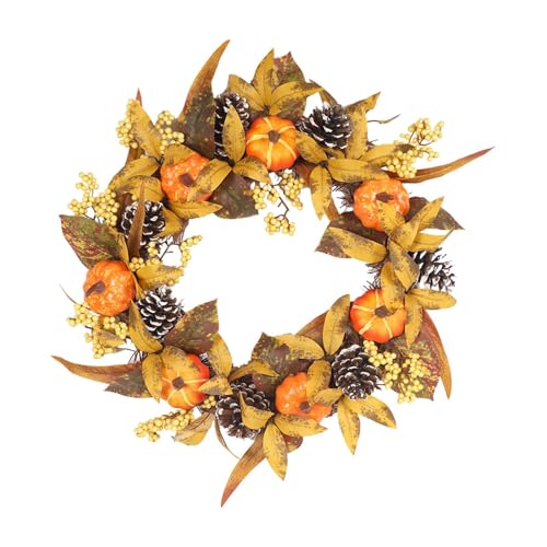 Monozoz Thanksgiving-Türkranz, Thanksgiving-Haustürkranz, 45 cm, Herbstdekorationen für Bauernhaus, Veranda, Haustür-Dekoration Monozoz Thanksgiving-Türkranz, Thanksgiving-Haustürkranz, 45 cm, Herbstdekorationen für Bauernhaus, Veranda, Haustür-Dekoration von Monozoz