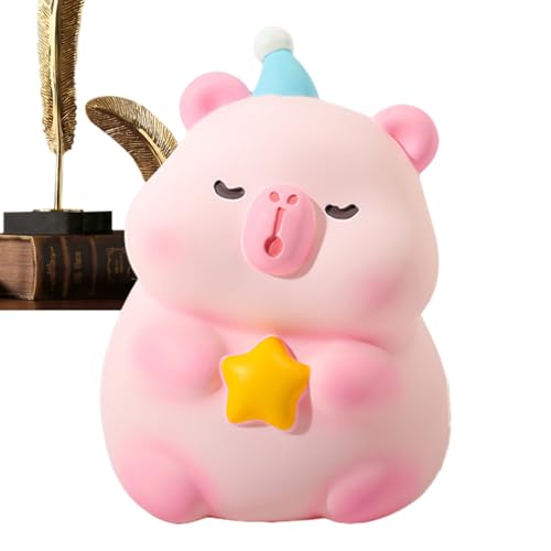 Monozoz Tier-Spardose, Münzdose, Capybara-Form – Geldorganizer-Glas, Geld-Münzen-Spardose für Schlafzimmer, Höhle, Kommode, Schlafsaal, Wohnung von Monozoz