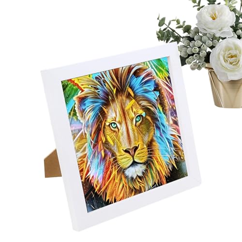 Monozoz Tierbilder für Wohnzimmer, bunte Raumdekoration, Bilderrahmen für Schlafzimmer, Kinderzimmer, Dekoration, Haustier-Gedenkrahmen, Acryl für Desktop-TV-Schrank, Korridor von Monozoz
