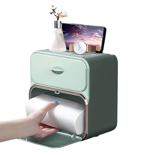 Monozoz Toilettenpapierhalter für die Wand, selbstklebend, mit Schublade, für Wohnmobil, Hotel, Küche, Waschraum von Monozoz