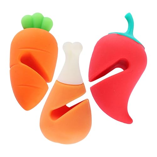 Monozoz Topfdeckelheber, 3 x auslaufsichere Silikon-Pfannenabdeckung, Ständer, Clip, Lebensmittelform, Topfdeckelhalter, Überlaufstopper, Kochzubehör für Küche, Restaurant von Monozoz