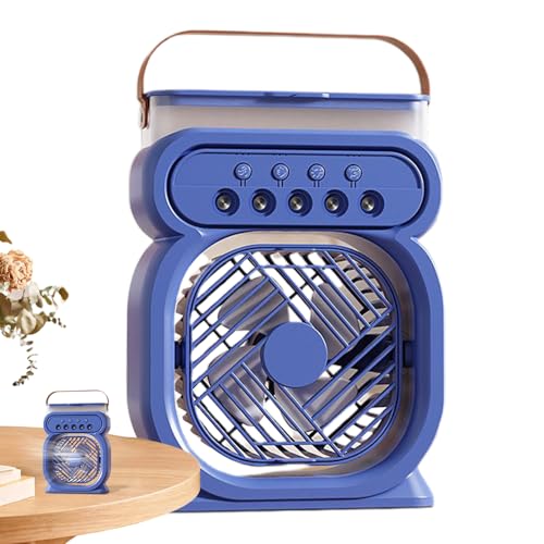 Monozoz Tragbarer Nebelventilator, persönlicher wiederaufladbarer Nebelventilator für den Schreibtisch, einstellbare 3 Windgeschwindigkeiten, 450 ml Wassertank mit Nachtlicht in 7 Farben, für Monozoz Tragbarer Nebelventilator, persönlicher wiederaufladbarer Nebelventilator für den Schreibtisch, einstellbare 3 Windgeschwindigkeiten, 450 ml Wassertank mit Nachtlicht in 7 Farben, für von Monozoz