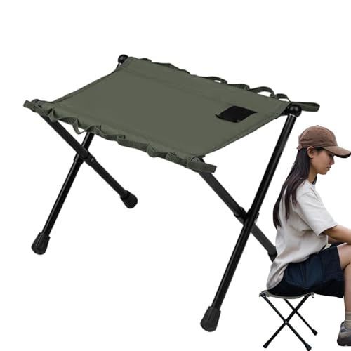 Monozoz Tragbarer Outdoor-Stuhl | Klappbarer Hocker aus Oxford-Gewebe, verschleißfester tragbarer Stuhl, 100 kg Traglast für Wandern, Sport, Angeln von Monozoz