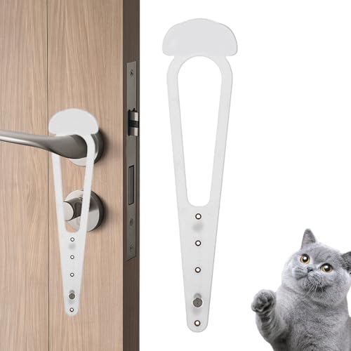 Monozoz Türstopper für Haustiere, Anti-Hundetürschloss mit Design, hält Hunde von Streu und Futter fern, hundefeste Katzenfutterstation, verstellbar für Familien von Monozoz