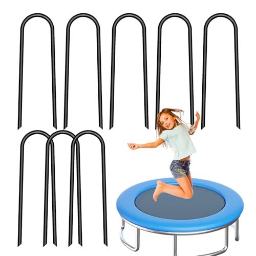 Monozoz U-Heringe für den Boden, Nägel für Fußballtore, robuste U-förmige Bodenpfähle aus Metall für Trampolin, , Gartenzelt, 8 Stück von Monozoz