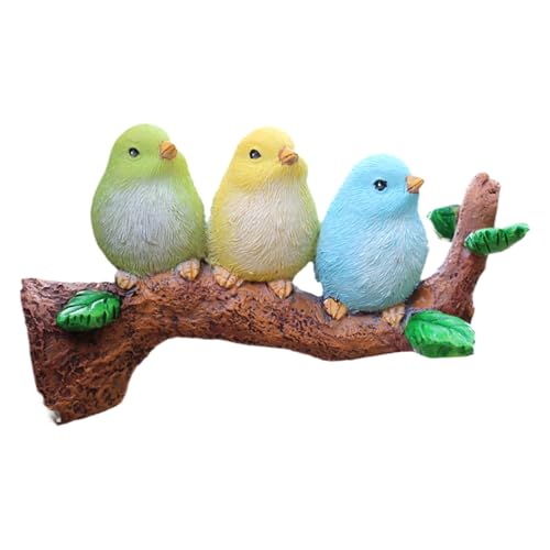 Monozoz Vogel-Figuren, Heimdekoration, Vögel auf Ästen sitzend, hängende Kunstharz, dekorative Ornamente, moderne Skulptur für Hof, Veranda, Badezimmer für Erwachsene Monozoz Vogel-Figuren, Heimdekoration, Vögel auf Ästen sitzend, hängende Kunstharz, dekorative Ornamente, moderne Skulptur für Hof, Veranda, Badezimmer für Erwachsene von Monozoz