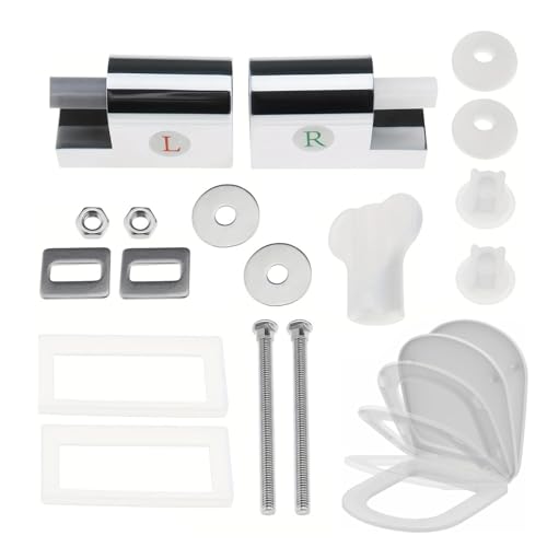 Monozoz WC-Sitz-Scharnier | Verstärkte WC-Deckelsitz-Scharniere WC-Sitz-Ersatzteile, praktische WC-Sitzbeschläge, WC-Sitz-Teile für die meisten WC-Modelle von Monozoz