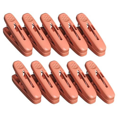 Monozoz Wäscheklammern zum Trocknen von Kleidung, 10 x winddichte Stoff-Clips, lufttrocknende Kleidungsnadel-Set, verdickte Feder, Mehrzweck-Clip, Chipbeutel-Versiegeler für Balkon, Küche, Waschküche von Monozoz