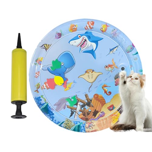 Monozoz Wasserbett für Haustiere, wassergefüllte Katzenspielzeugmatte, kühlend, auslaufsicher, aufblasbar, mit Pumpe für Haustiere, Zuhause, Hunde, zum Spielen drinnen und draußen Monozoz Wasserbett für Haustiere, wassergefüllte Katzenspielzeugmatte, kühlend, auslaufsicher, aufblasbar, mit Pumpe für Haustiere, Zuhause, Hunde, zum Spielen drinnen und draußen von Monozoz