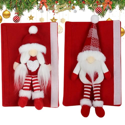 Monozoz Weihnachtliche Schrankgriffabdeckungen, Set mit 2 Mikrowellenherd-Türgriffabdeckungen, bezaubernde Mikrowellen-Türgriffabdeckungen für Geschirrspüler-Dekoration von Monozoz