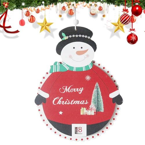 Monozoz Weihnachts-Adventsschild, Wanddekoration, Weihnachtsschmuck – Haustür-Kalender, Zahlen-Datumsdekoration, Weihnachtsschmuck für Erwachsene, Kinder von Monozoz