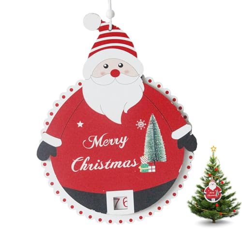 Monozoz Weihnachts-Countdown-Schild, Wanddekoration, Weihnachtsschmuck, Haustür-Kalender, Zahlen-Datumsdekoration, Weihnachtsschmuck für Erwachsene, Kinder von Monozoz