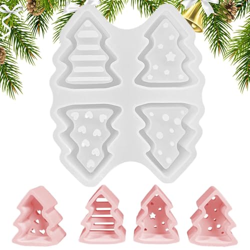 Monozoz Weihnachtsbaum-Dekor-Harzform – Weihnachtsbaum-Formen für Zement, lebensmittelechte Zement-Bastelarbeiten, Lichthalter, Grundform von Monozoz