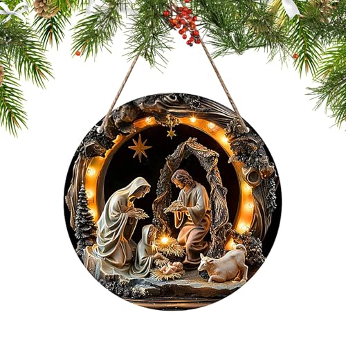Monozoz Weihnachtskrippe aus Holz – Weihnachtstüranhänger aus Holz | Detaillierte Schnitzereien Dekoration Werkzeug für Fenster, Kamin, Wand, Baum, Tür, Kaminsims Monozoz Weihnachtskrippe aus Holz – Weihnachtstüranhänger aus Holz | Detaillierte Schnitzereien Dekoration Werkzeug für Fenster, Kamin, Wand, Baum, Tür, Kaminsims von Monozoz