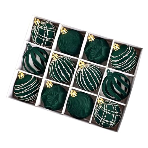 Monozoz Weihnachtskugel-Ornamente, Dekoration für Zuhause und Innenbereich, weiche 6,1 cm Kugel-Ornament für den Außenbereich, Tisch, Weg, Garten, Weihnachtsbaum, Kamin, Geländer, Fenster, Girlande von Monozoz