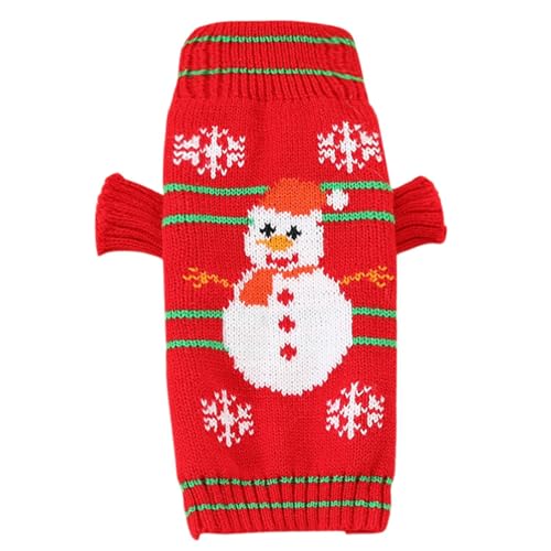 Monozoz Weihnachtspullover für Welpen, weich, warm, atmungsaktiv, für alle Rassen, Katzen, Hunde von Monozoz