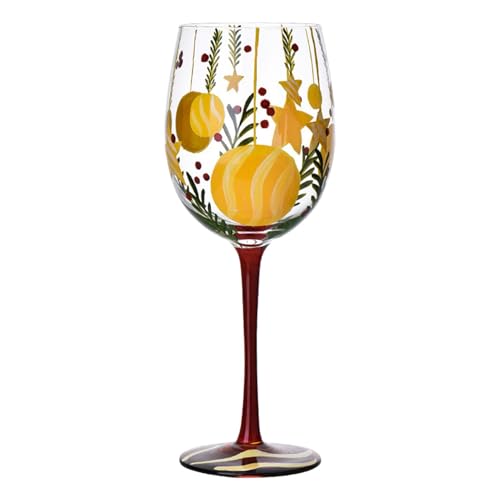 Monozoz Weingläser mit , 450/500 ml, klassische Glasbecher mit , Weihnachtsbaum, Tannennadeln, Muster, lustige Tischdekoration, Weihnachtsgläser, handbemalt Monozoz Weingläser mit , 450/500 ml, klassische Glasbecher mit , Weihnachtsbaum, Tannennadeln, Muster, lustige Tischdekoration, Weihnachtsgläser, handbemalt von Monozoz